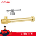 PPR Front water meter Valve with lock cw617n dn15 brass material brass color and CE approved in TMOK